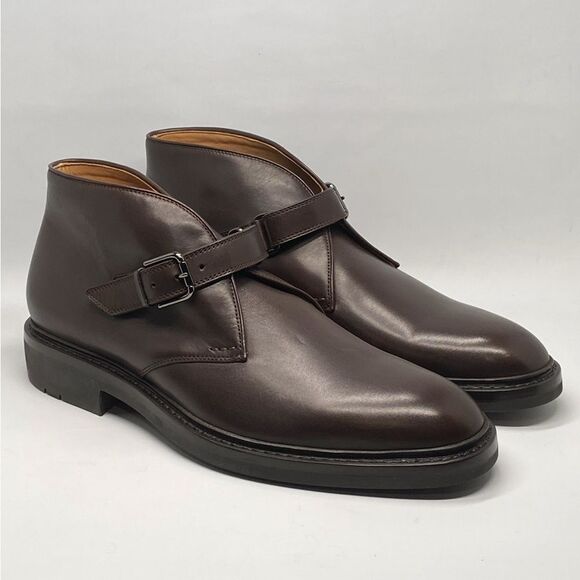 HESCHUNG Chene Leather Monk Strap Ankle Boot UK size 9/us size 10 - Picture 4 of 13